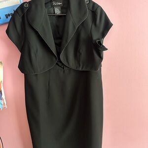 SL Fashions Black Dress with Zipper Detail